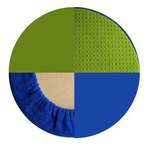 Spin Wiper Glazing Bat Cover - Lime Green with Royal Blue (Batch Release No.7)